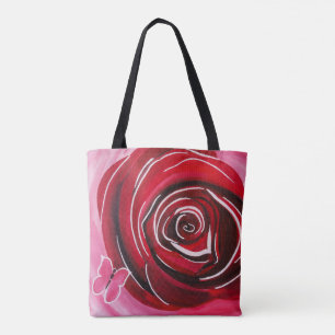 Schmetterlingsrosenmalerei von Alfred Fox Tasche
