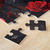 Schmetterlingsruhen unter dynamischen Rote Rosen Puzzle (Seite)