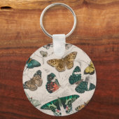 Schmetterlingssammlung antike Aquarellbutter Schlüsselanhänger (Vorderseite)
