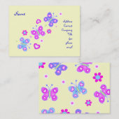 Schmetterlingsschirmherzen Visitenkarte (Vorne/Hinten)