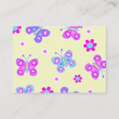 Schmetterlingsschirmherzen Visitenkarte (Rückseite)