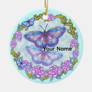 Schmetterlingsschmuck für Rose Keramik Ornament