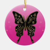 Schmetterlingsschmuck Keramikornament (Vorne)
