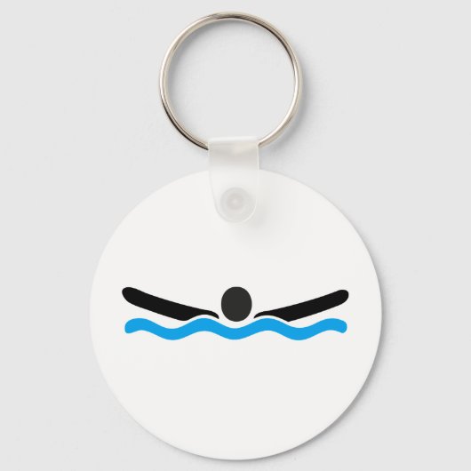Schmetterlingsschwimmen Schlüsselanhänger (Vorderseite)