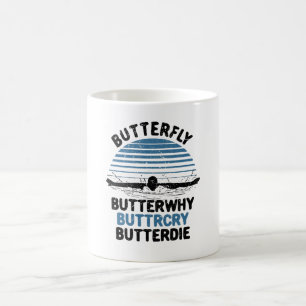Schmetterlingsschwimmen - Schmetterling, warum Sch Kaffeetasse