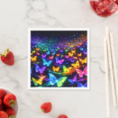Schmetterlingsservietten im Neonlook Serviette (Beispiel)