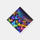 Schmetterlingsservietten im Neonlook Serviette (Ecke)