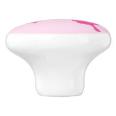 Schmetterlingsskizze, hellrosa und pinkfarben keramikknauf (Seitenansicht)