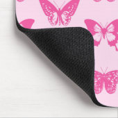 Schmetterlingsskizze, hellrosa und pinkfarben mousepad (Ecke)
