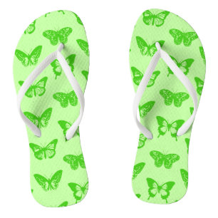 Schmetterlingsskizze, limettengrün badesandalen