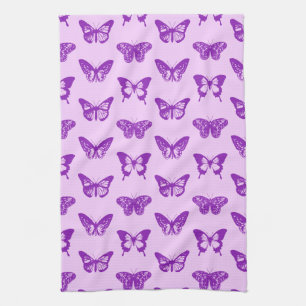 Schmetterlingsskizze, Orchideenrosa und Violett Handtuch