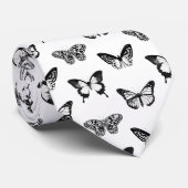 Schmetterlingsskizze, Schwarzweiss Krawatte (Gerollt)