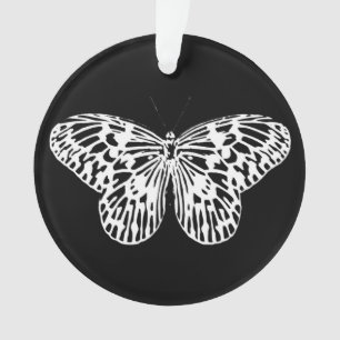 Schmetterlingsskizze, weiß und schwarz ornament