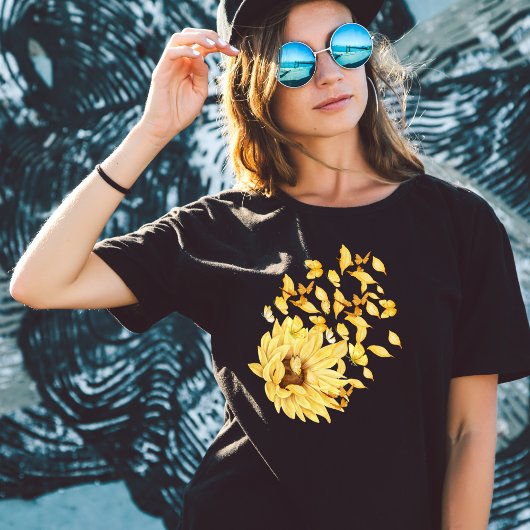 Schmetterlingssonnenblume T-Shirt