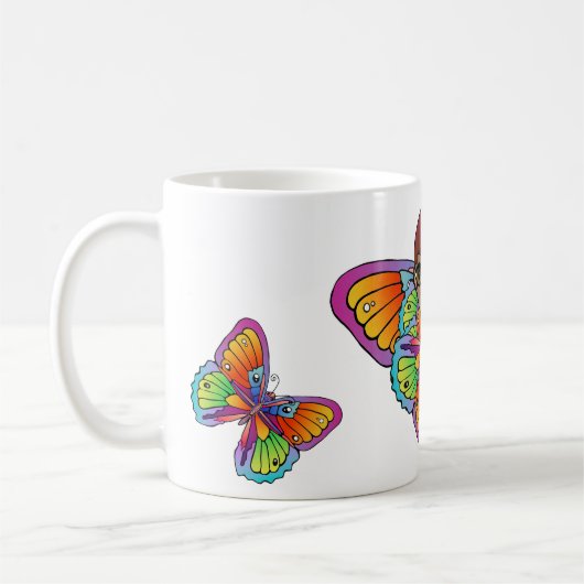 Schmetterlingsspielkarten Kaffeetasse (Links)