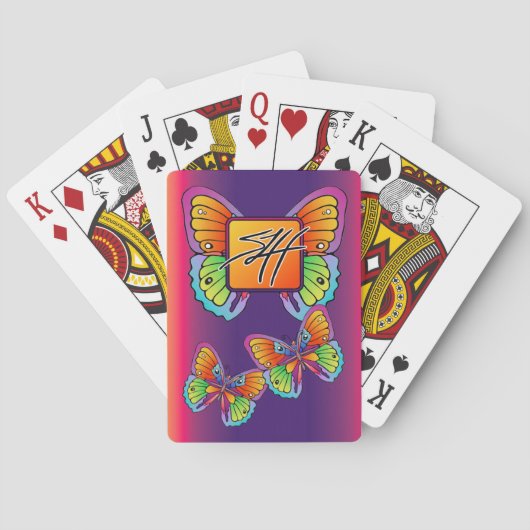 Schmetterlingsspielkarten Spielkarten (Rückseite)