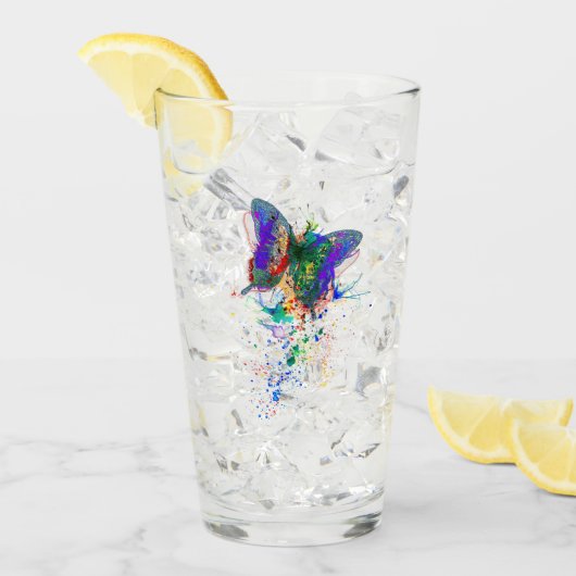 Schmetterlingsspritzer Glas (Vorderseite Ice)