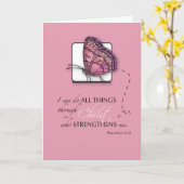 Schmetterlingsstärke in Christus Karte (Gelbe Blume)