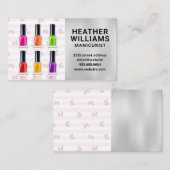 Schmetterlingsstreifen | Farbige polnische Nagelfl Visitenkarte (Vorne/Hinten)