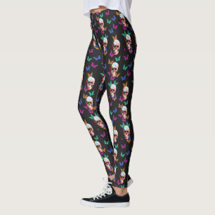 Schmetterlingstag des toten gotischen Zuckerschäde Leggings