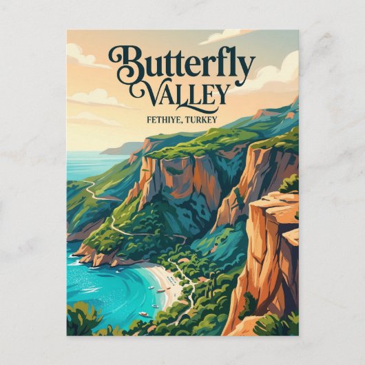 Schmetterlingstal Türkei Postkarte (Vorderseite)