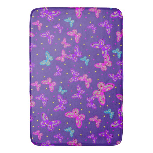 Schmetterlingstanz Badematte (Vorderseite Vertikal)