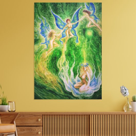 Schmetterlingstanz Leinwanddruck (Insitu (Wohnzimmer))