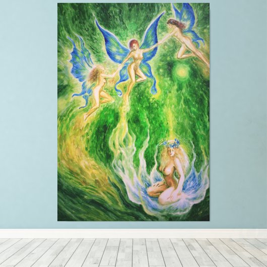 Schmetterlingstanz Leinwanddruck (Insitu (Holzboden))