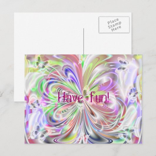 Schmetterlingstanz Postkarte (Vorne/Hinten)