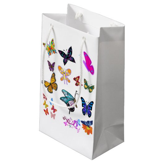 Schmetterlingstasche Kleine Geschenktüte (Rückseite Schrägansicht)