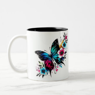Schmetterlingstasse Zweifarbige Tasse