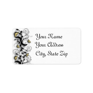 Schmetterlingsthema Adressaufkleber