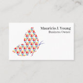 Schmetterlingsthema Beruflich Moderne Farben Visitenkarte (Vorderseite)