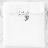 Schmetterlingsticker Runder Aufkleber (Tasche)