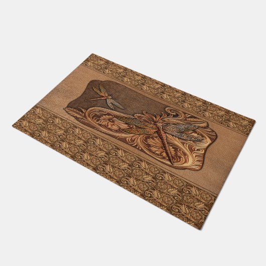 Schmetterlingstor/ Vordertür, Hauswärmespende Fußmatte (Schrägansicht)