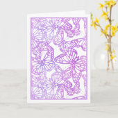 Schmetterlingstraum (Lavendel) Leere Karte (Gelbe Blume)