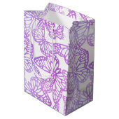Schmetterlingstraum (Lavendel) Mittlere Geschenktüte (Rückseite Schrägansicht)