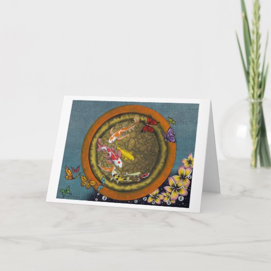 Schmetterlingstraum VI (I Ching Fish Pot) Karte (Vorderseite)