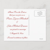 Schmetterlingsträume Ankündigungspostkarte (Rückseite)