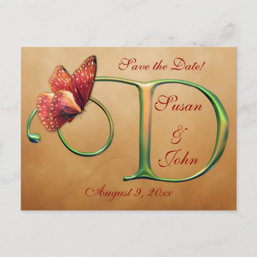 Schmetterlingsträume Ankündigungspostkarte (Vorderseite)