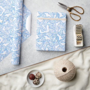 Schmetterlingsträume (blau) geschenkpapier
