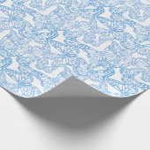 Schmetterlingsträume (blau) geschenkpapier (Ecke)
