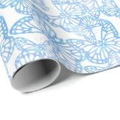 Schmetterlingsträume (blau) geschenkpapier (Rolleneckpunkt)