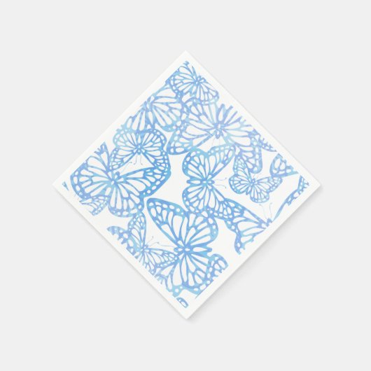 Schmetterlingsträume (blau) serviette (Ecke)