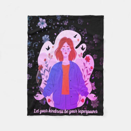 Schmetterlingsträume - Cozy Baby Wrap Fleecedecke (Vorderseite)