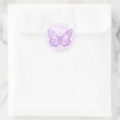 Schmetterlingsträume (Lavendel-Single) Runder Aufkleber (Tasche)