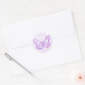 Schmetterlingsträume (Lavendel-Single) Runder Aufkleber (Umschlag)