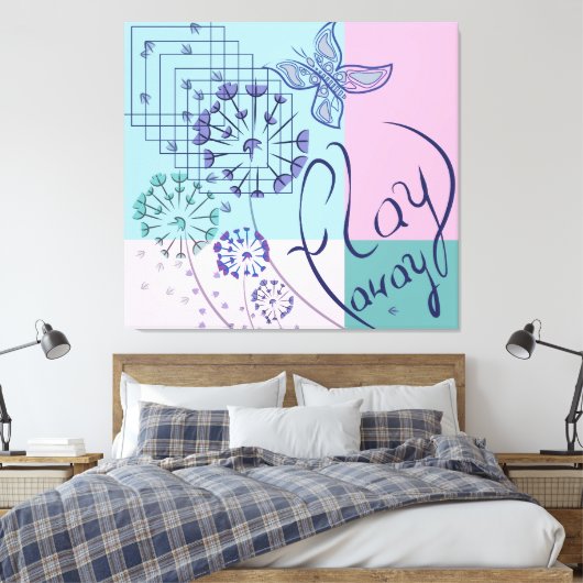 Schmetterlingsträume Leinwanddruck (Insitu (Schlafzimmer))