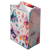 Schmetterlingsträume Mittlere Geschenktüte (Vorderseite Schrägansicht)