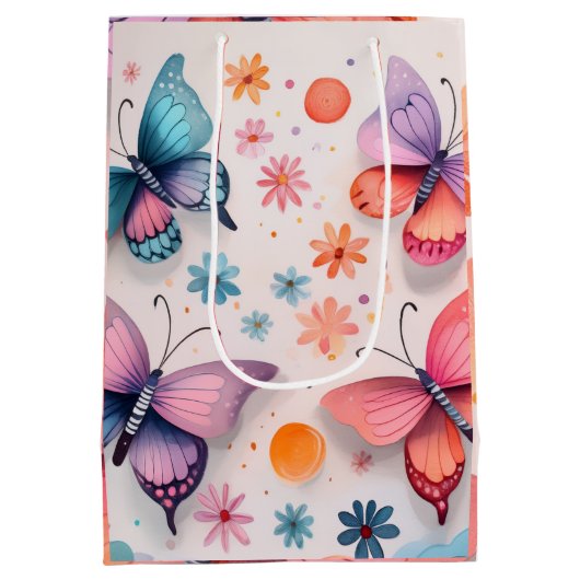 Schmetterlingsträume Mittlere Geschenktüte (Rückseite)